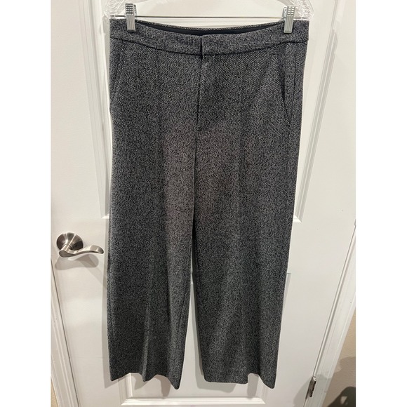 Banana Republic Pants - Banana Republic Womens Wide Leg Trousers Textured Grey Size 10